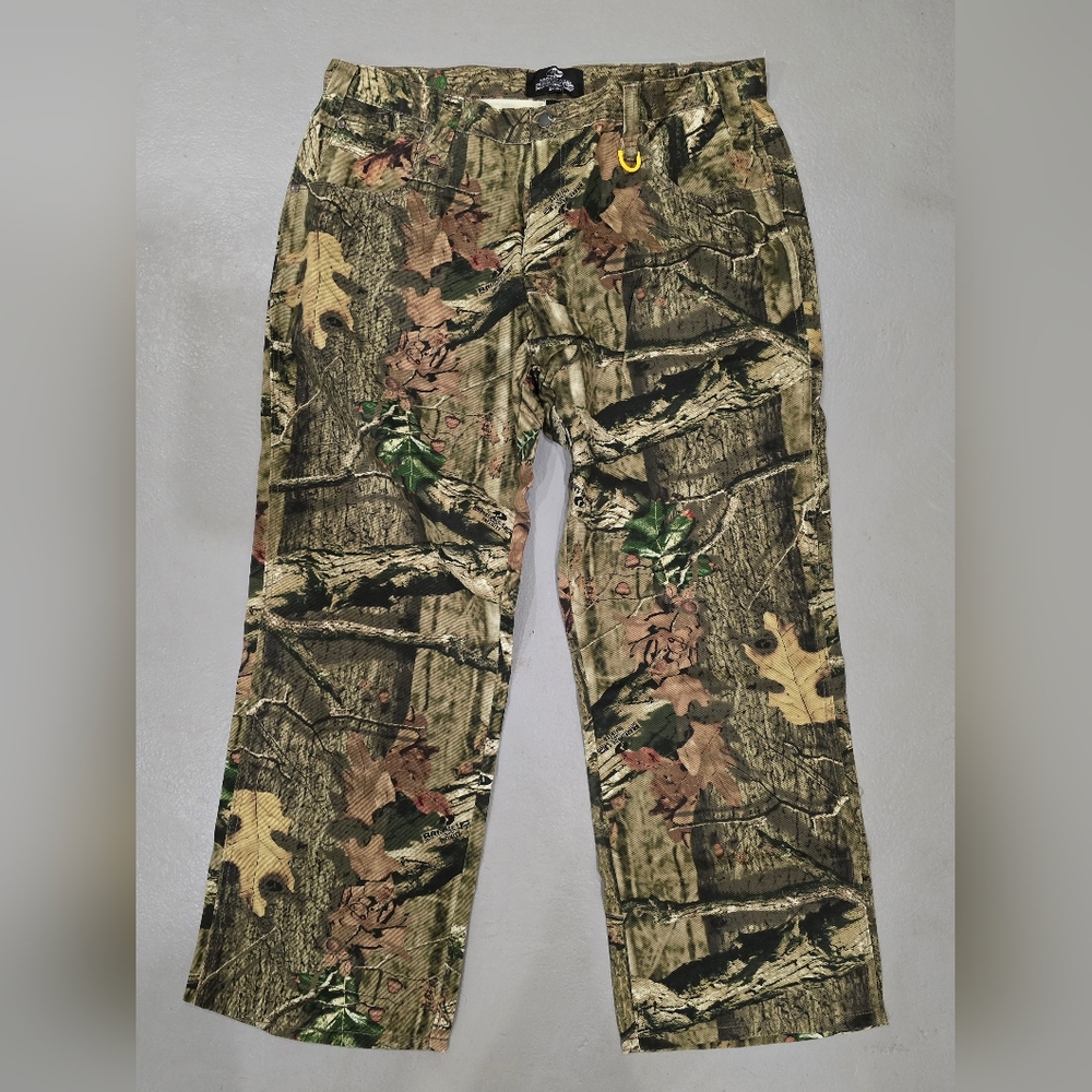 Mossy Oak Hunting Pants Green and Brown Woodland Camouflage